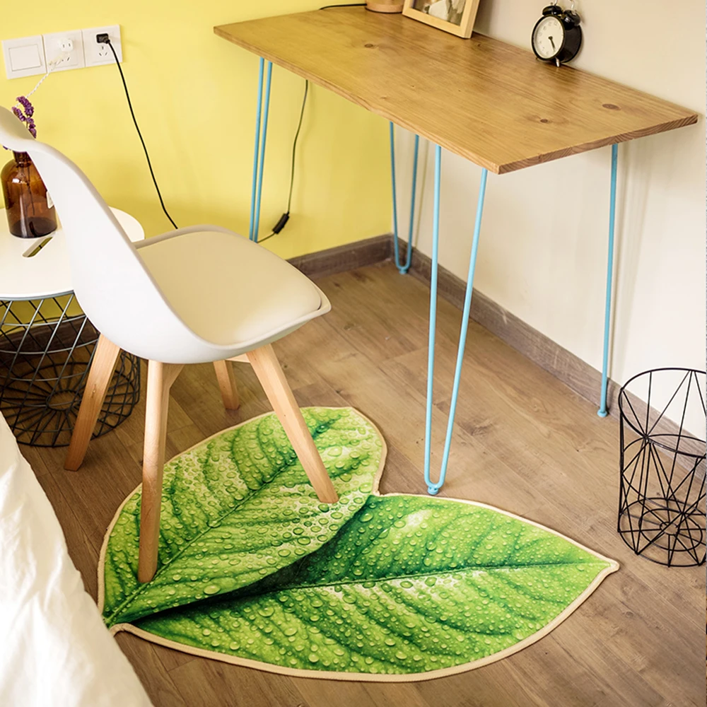 Design Green Leaves Rug Pattern Living Room Bedroom Carpet Non Design Green Leaves Rug Pattern Living Room Bedroom Carpet Non Slip Bathroom Kitchen For Kids Home Decorator Floor In From