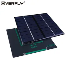 Overfly Solar Panel Solar Cells 2W 9V Polycrystalline Silicon Energy Board Solar Power Panel System DIY Battery Cell For Phone