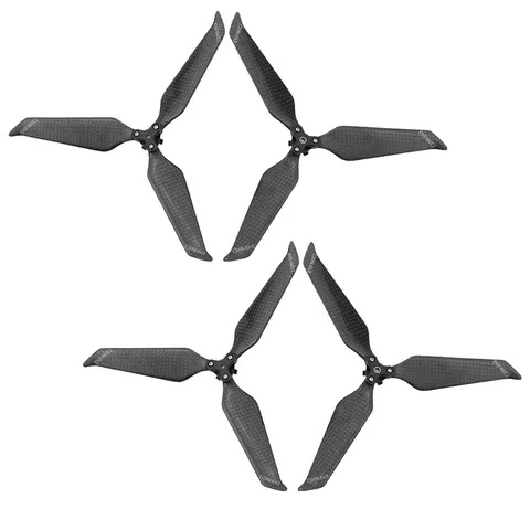 Fibra de Carbono Hélices para Dji Mavic Pro Zoom 3-blade Drone Low-noise Dobrável Hélice Props Acessórios 8743 cw Ccw 2
