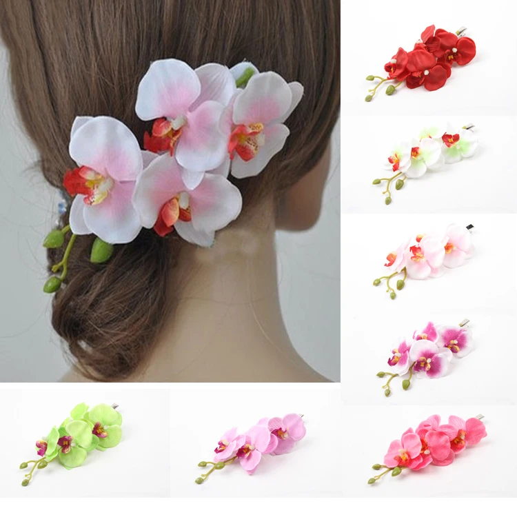

Hot Sale Ladies Hair Clip Hairpin Charming Bridal Hawaii Party Hair Accessories Flower Pattern