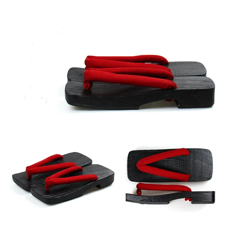 

[wamami] New Adult Men Wood Geta Shoes Zori Sandals Cosplay Geta Red 26cm