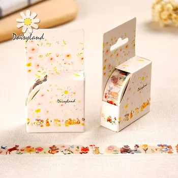 

1 pcs Fairy forest washi tape diy album gift card scrapbooking decoration planner masking tape adhesive tape kawaii stationery
