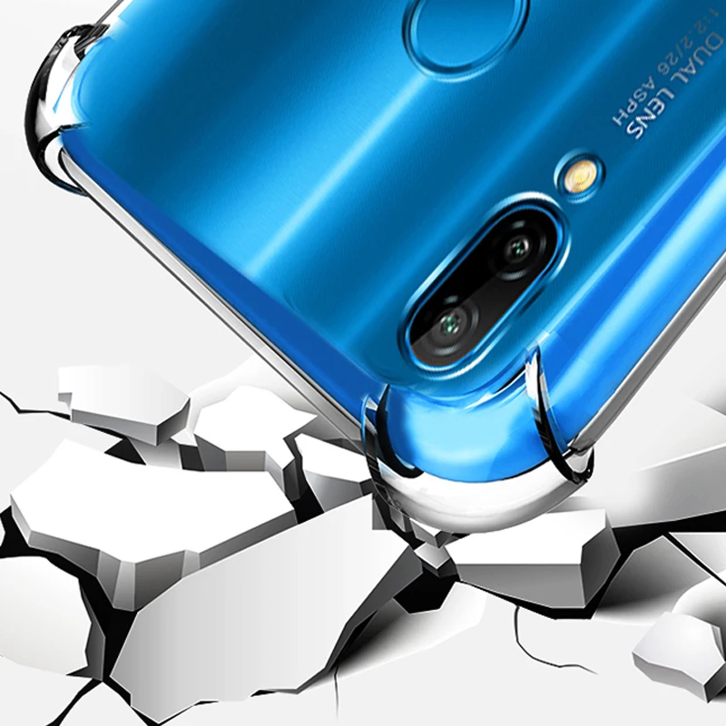 Прозрачный чехол из ТПУ для Huawei P9 P20 Pro Lite Mate 9 10 20 задняя крышка Honor Play 8X MAX Nova 4 3 2s