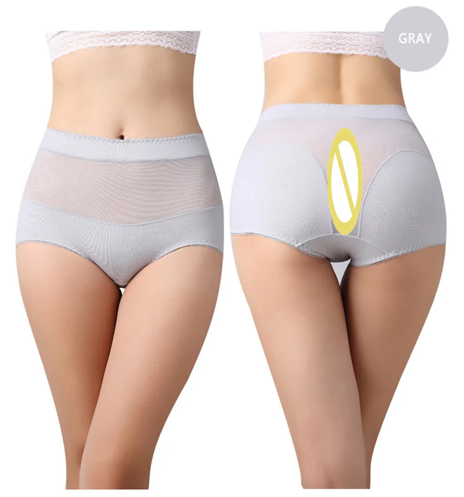 Hot Sale Women Cotton Lace Panties Culotte Femme Sexy Transparent Mesh Underwear High Waist Calcinha Briefs Crotchless Underpants 10
