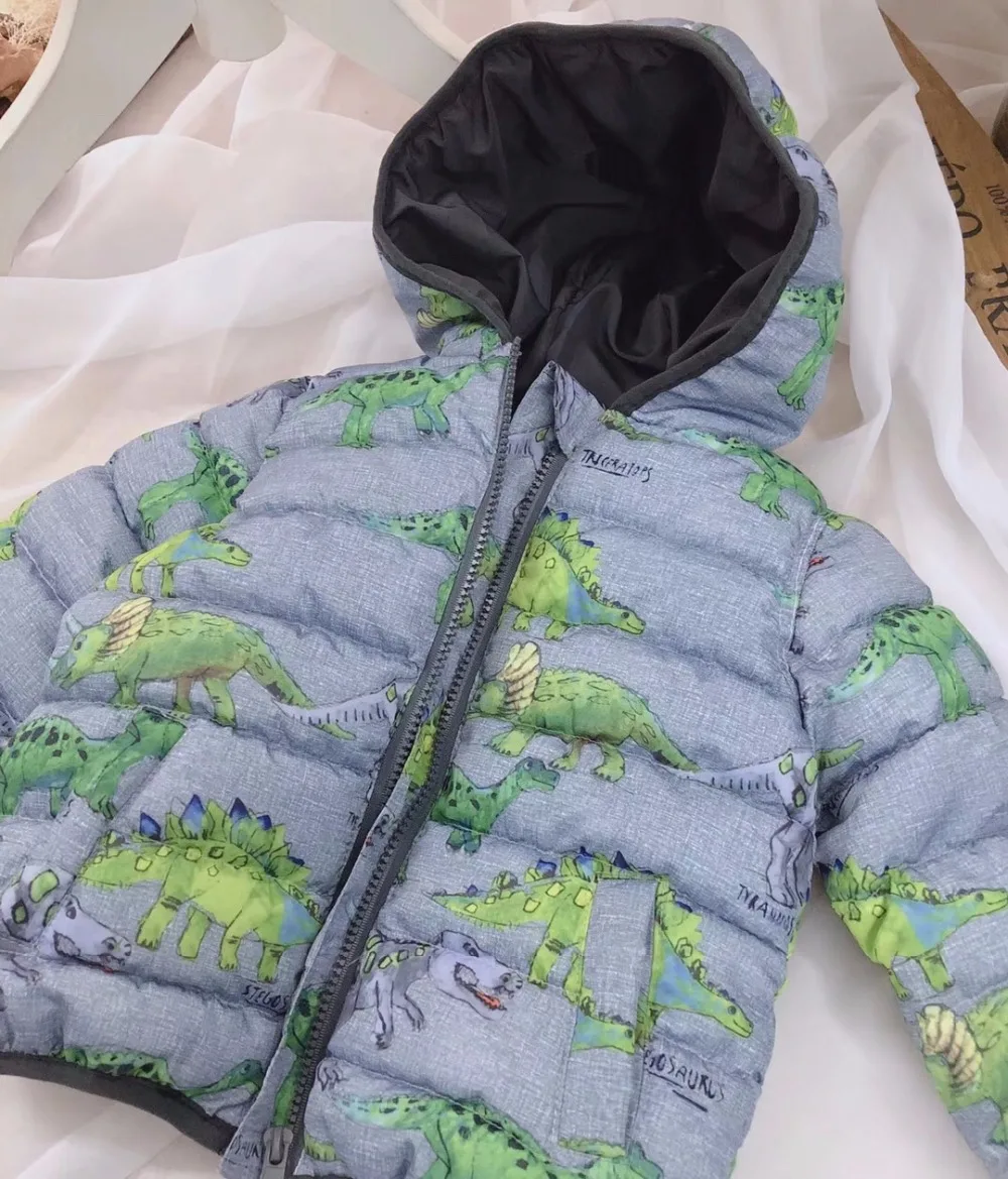 

Baby winter parka baby girl boys cotton-padded jacket Dinosaur printing hoodie winter blazer warm outwear
