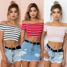 Streetwear Women Sexy Casual Off Shoulder Tank Top Vest Blouse Crop Tops Shirt Streetwear Women Sexy Casual Off Shoulder Tank Top Vest Blouse Crop Tops Shirt