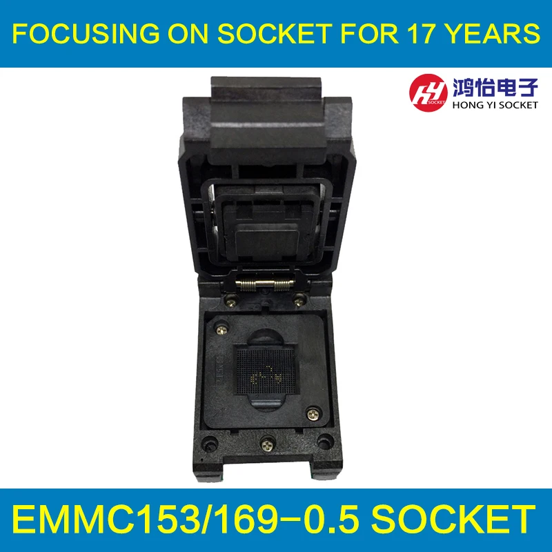 

eMMC153/169 to DIP48 Test Socket IC Body Size 12x18mm Pin Pitch 0.5mm BGA169 BGA153 Clamshell Reader Adapter Data Recovery