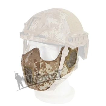 

Tactical Mesh Half Face Paintball Mask Ear Protective Military Outdoor Hunting Paintball Mask Army Airsoft Shooting Accessories