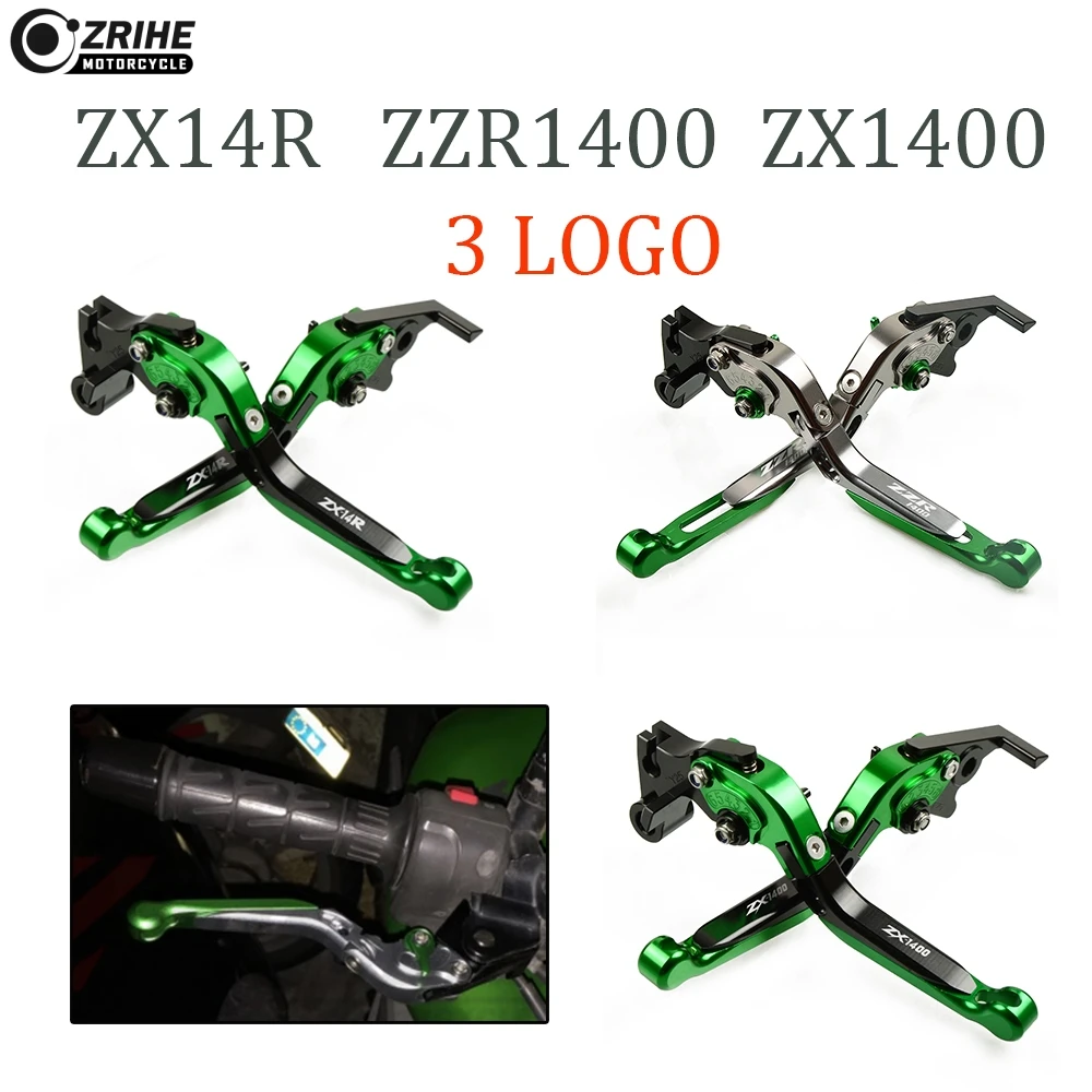 

Motorcycle Folding Extendable Adjustable CNC Aluminum Brakes Clutch Levers For Kawasaki ZX14R ZX 14R ZX1400 ZZR1400 2006-2016