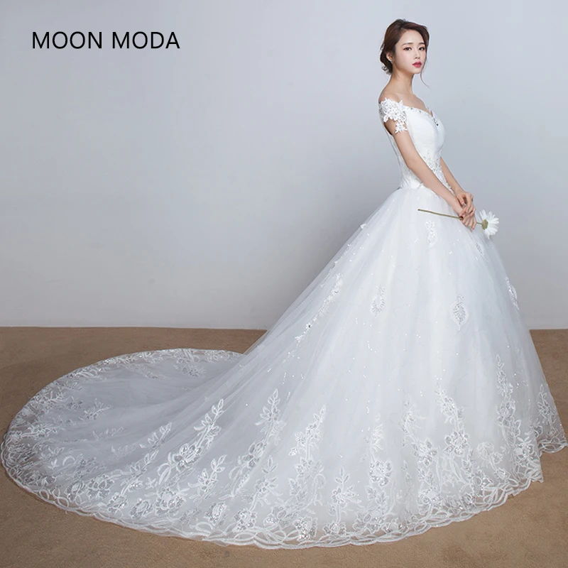 

lace vintage real photo wedding dress half sleeve bridal gowm simple strapless turkey 2019 with long tail high quality crystals