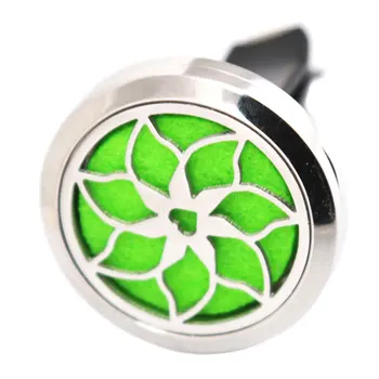 

10pcs Flowers 30mm Diffuser 316 Stainless Steel Car Aroma Locket Essential Oil Car Diffuser Locket Free 50Pcs Felt Pads