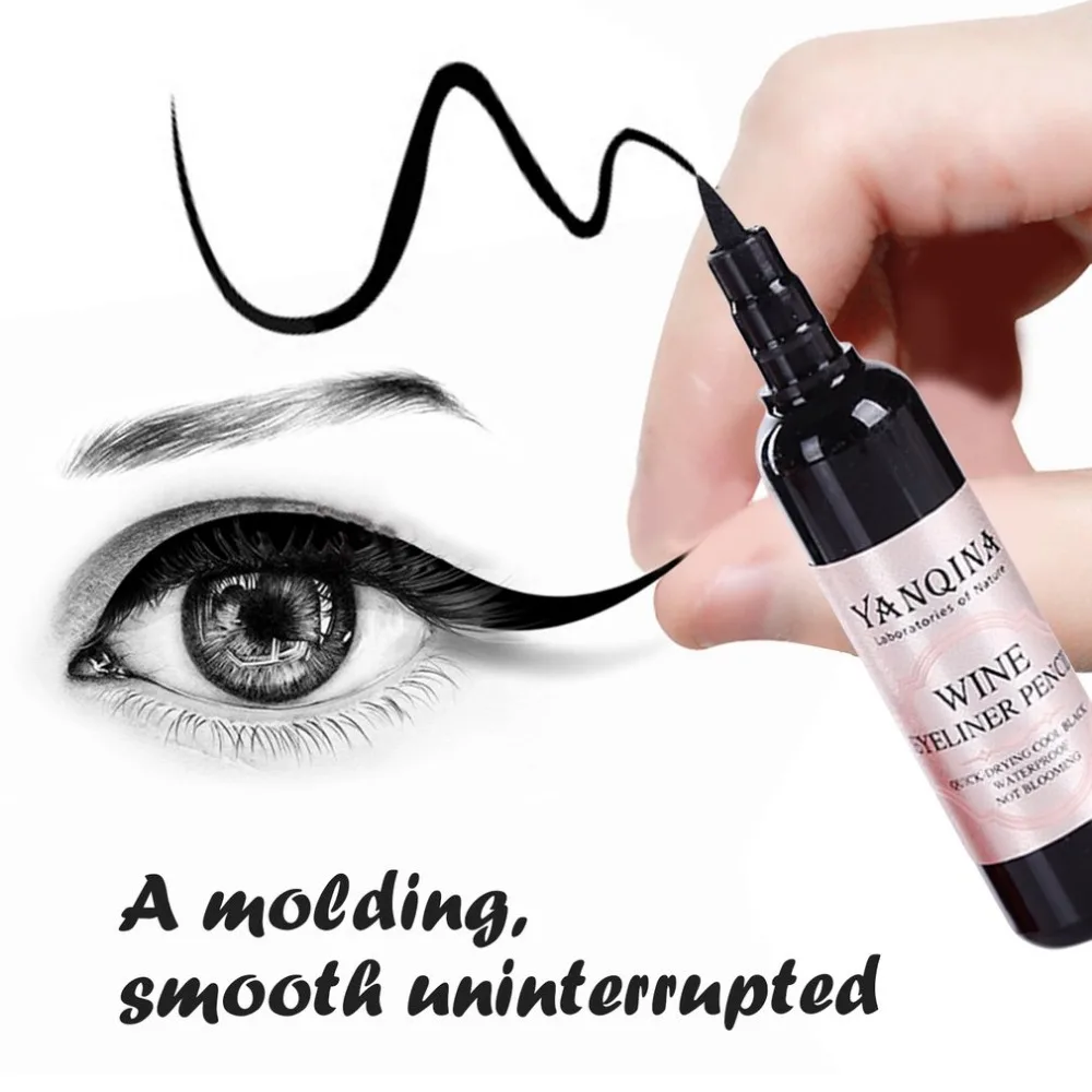 Waterproof Liquid Eyeliner Pen Thin &amp Hard Tip with Wine Bottle Shape Makeup Tool Kit | Красота и здоровье