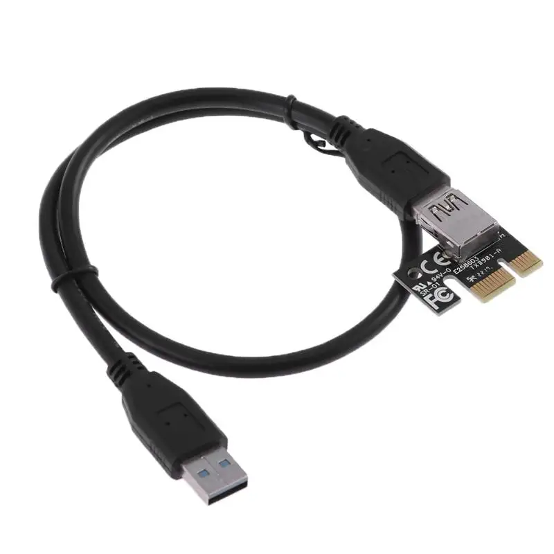 PCIE PCI-E Express 1x до 16x расширитель Riser карта адаптер 4Pin USB 3,0 удлинитель Графический Riser для BTC Miner