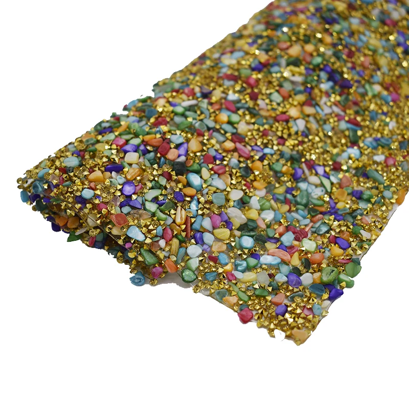 

2017 NEW Gold Hot-Fix Rhinestone Patch Turquoise Resin Stone Sheet 20X24cm DIY Bracelet Cloth Shoes Bag Decor Accessory Sticker