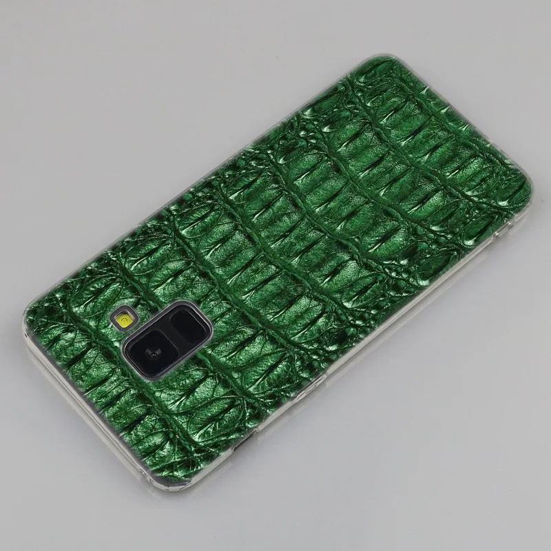 Силиконовый чехол с текстурой крокодиловой кожи для Samsung Galaxy A50 A30 A10 A40 A6 A8 Plus A20 E A5