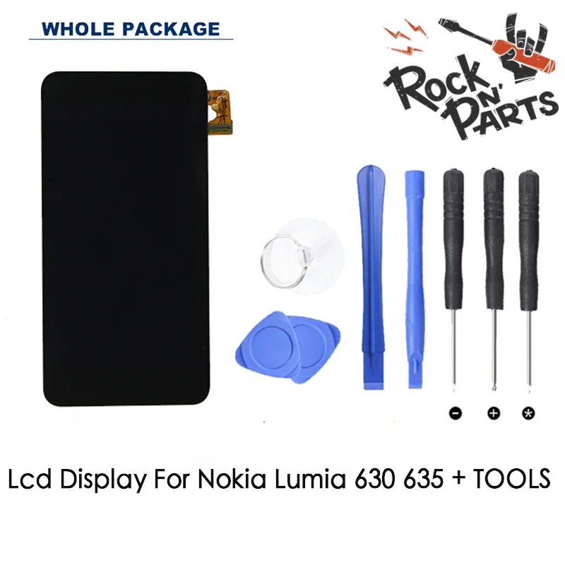 ЖК дисплей в сборе с сенсорным экраном и передняя панель для Nokia Lumia 630 635 RM 977 978 4 5