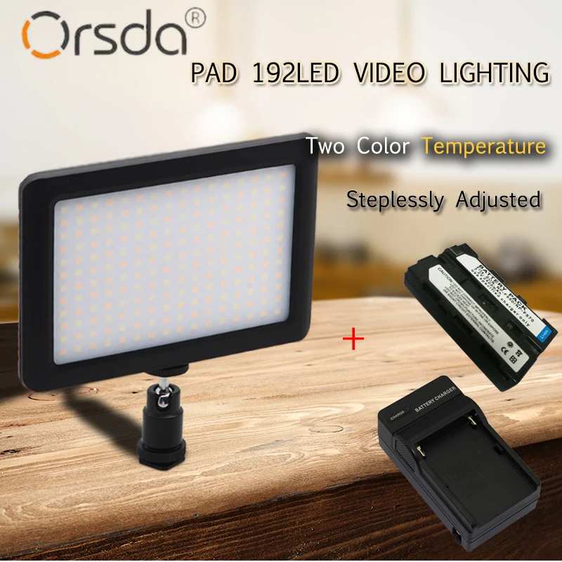 

Orsda Double color photography lights lights DV lights lights shooting wedding video news photography lamp 192leds soft light