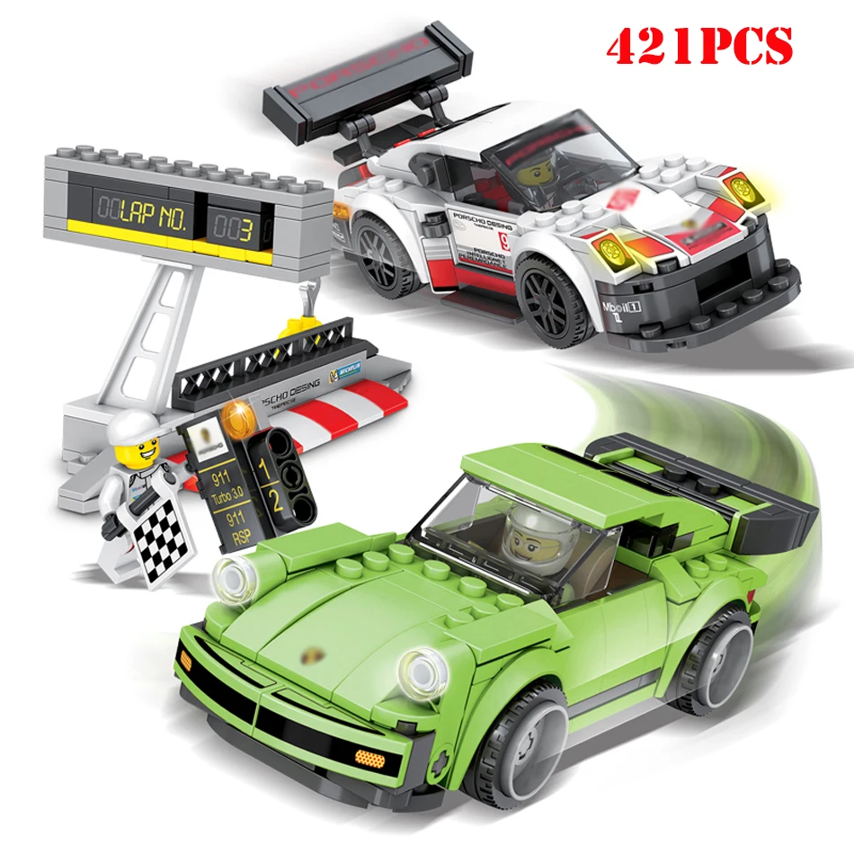 City Super Racers Speed Champions Racing Car Building Blocks Compatible Legoings Vehicle Racer Figures Bricks Toys For Children