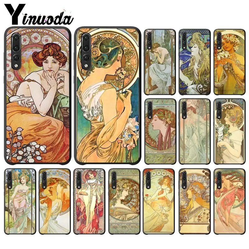 

Yinuoda art poster ALPHONSE MUCHA Slim Phone Case for Huawei P10 P20 LIte Mate20 Mate10 Lite P20Pro Honor10 9Lite Honor8X