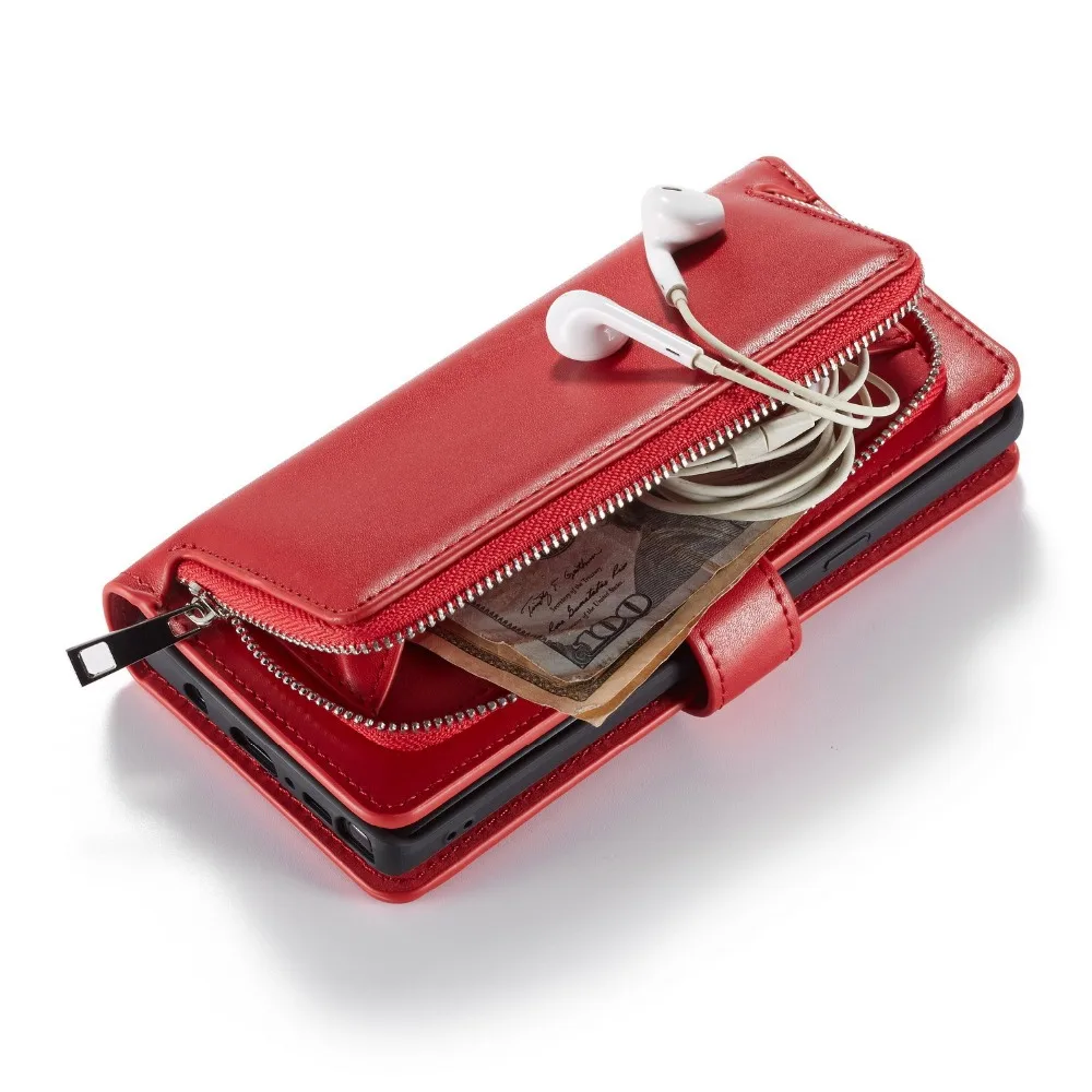 

Phone Cases For Samsung Galaxy S9 S8 Plus Note 9 8 S7 S6 Edge Multifunction Leather Zipper Wallet Case For Samsung S9 Plus bag