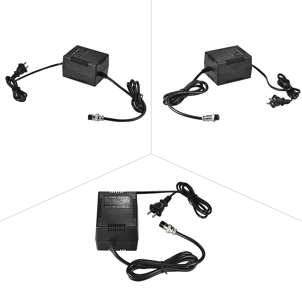 Audio Adapter Set Effect Pedal Power Supply Mixing Console Mixer Power Supply AC Adapter 18V 1600mA 60W 3-Pin Connector 220V Input for 10-Channel or above Mixing Consoles