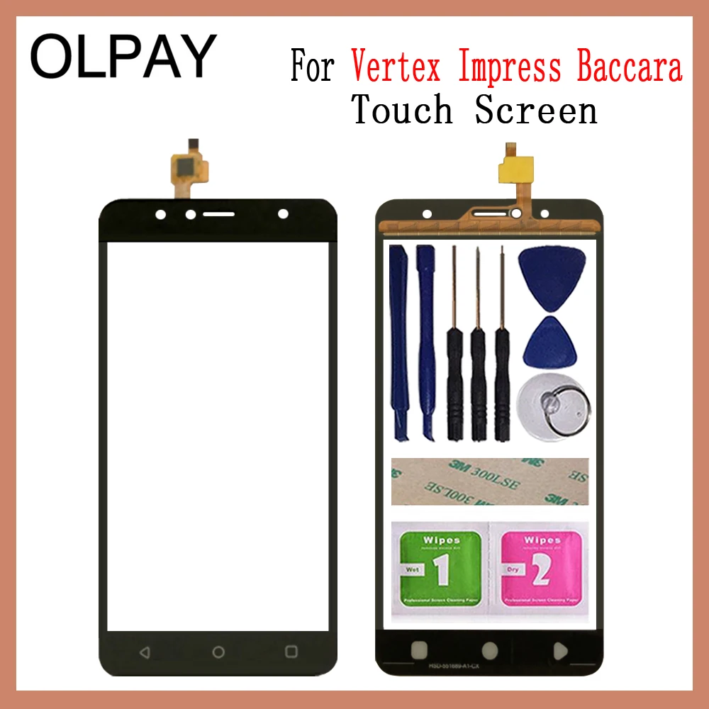 OLPAY 5," мобильный сенсорный экран для Vertex Impress Baccara версии сенсорный экран Стекло Переднее стекло дигитайзер панель объектив сенсор