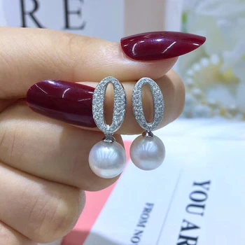 

925 Sterling Silver Earrings Findings Nice Quality Earrings Settings Mountings Parts Mounts for Pearls Agate Coral Beads Stones