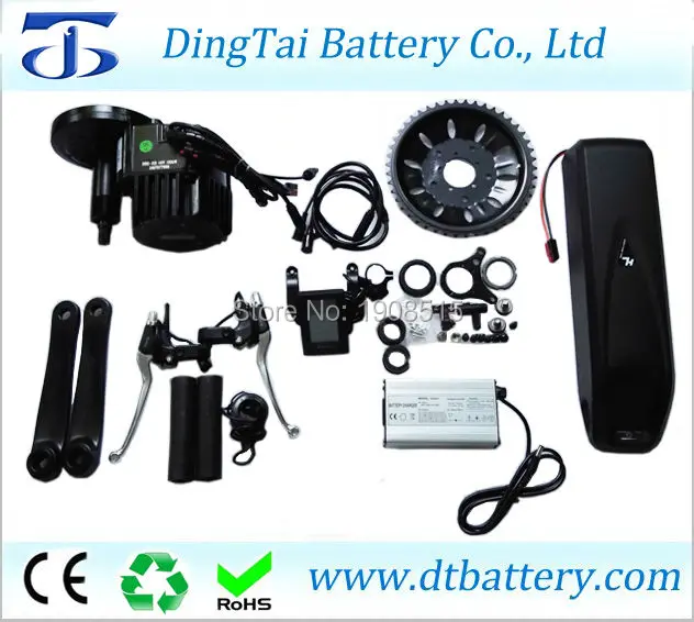 

China fat bike BBSHD Bafang/8Fun 48V 1000W mid drive electric motor kit with 52V 14Ah Li-ion Hailong down tube ebike battery