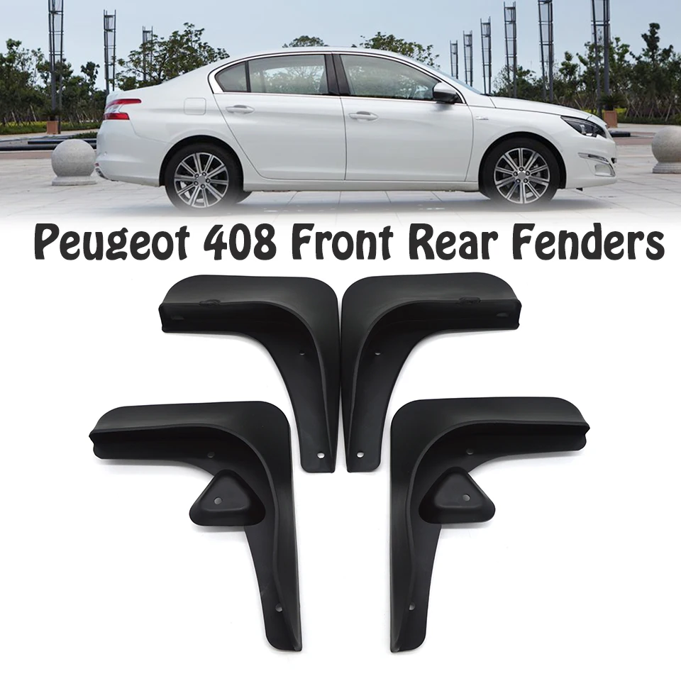 Овере автомобильные передние и задние брызговики для peugeot 408 седан 2010 2011 2012 2013 аксессуары Брызговики авто-Стайлинг 1 Набор крылья