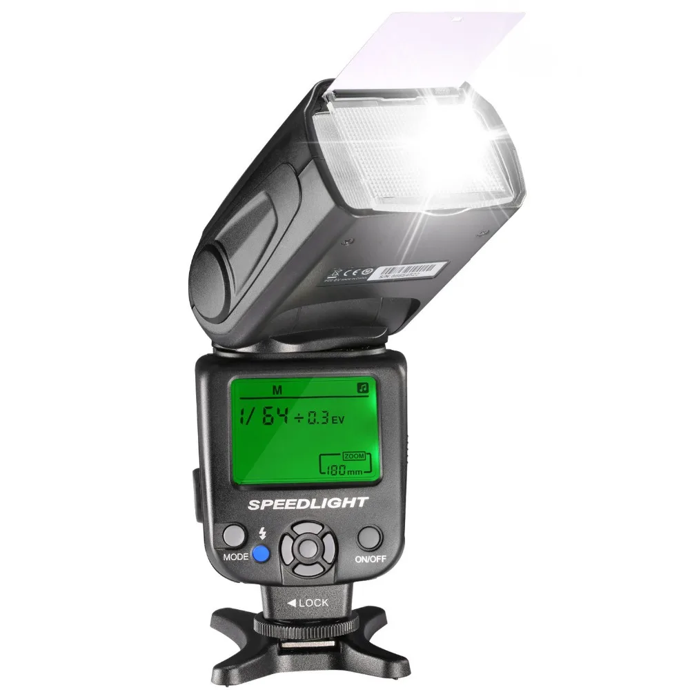 Neewer NW620(GN58) ЖК дисплей Speedlite вспышка для Canon Nikon Panasonic Olympus со стандартным горячим