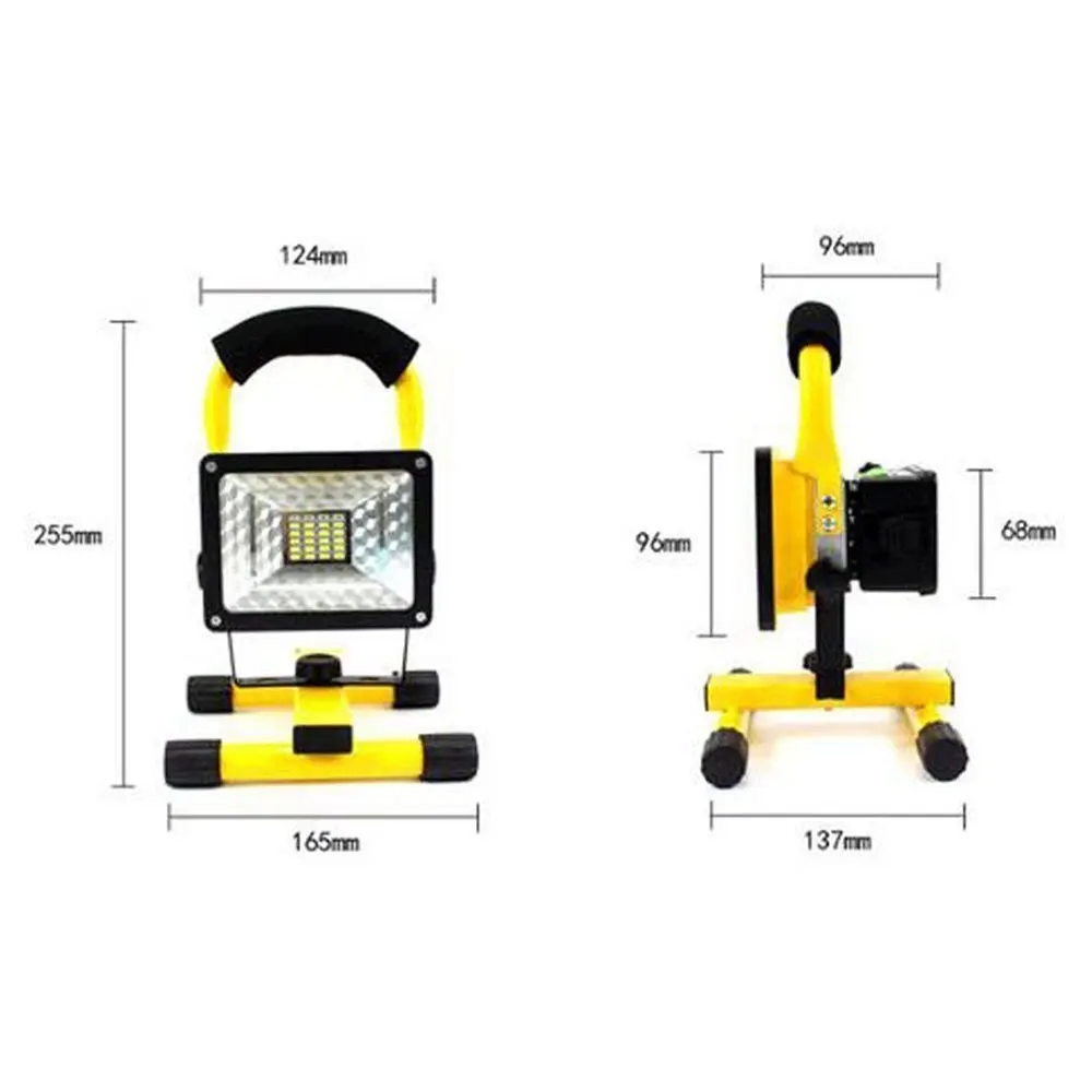 Портативный Точечный светильник Перезаряжаемые Светодиодный прожектор светильник подвижный Открытый Кемпинг светильник 24 светодиодный с 3*18650 батареи Мощность+ AC Зарядное устройство
