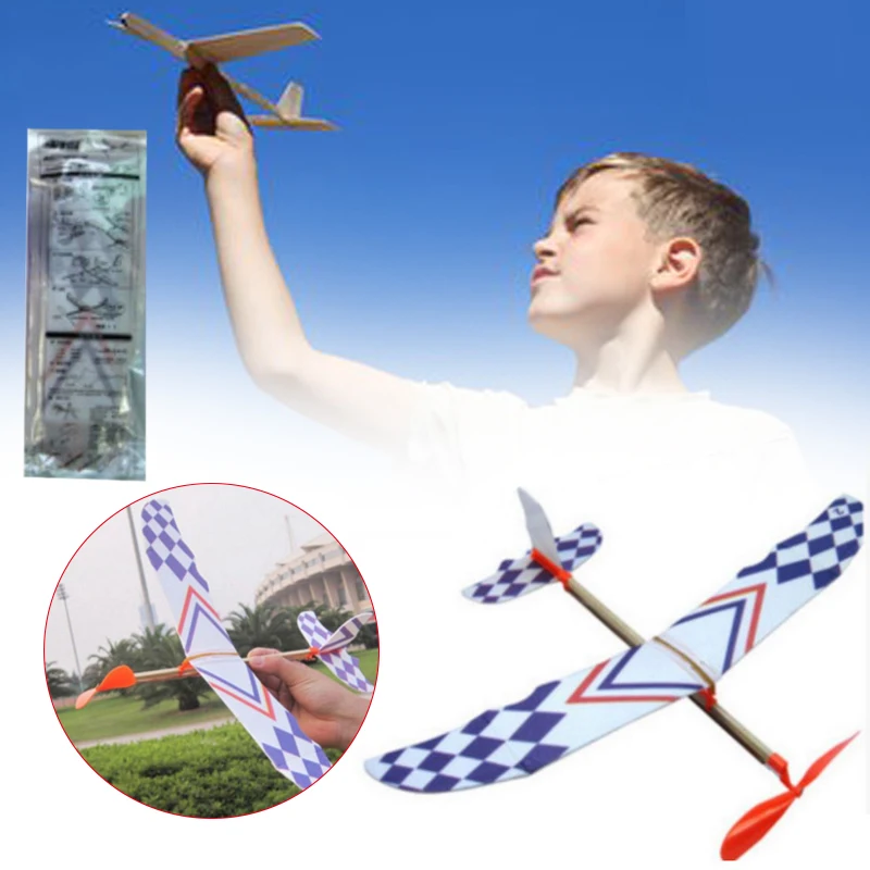 Летающий планер Самолеты игрушки в виде самолетов Резиновая лента развития детский подарок