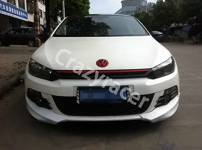 Передний бампер сплиттер Фартуки для Volkswagen VW Scirocco-R 10-12 o Стиль Неокрашенный ABS