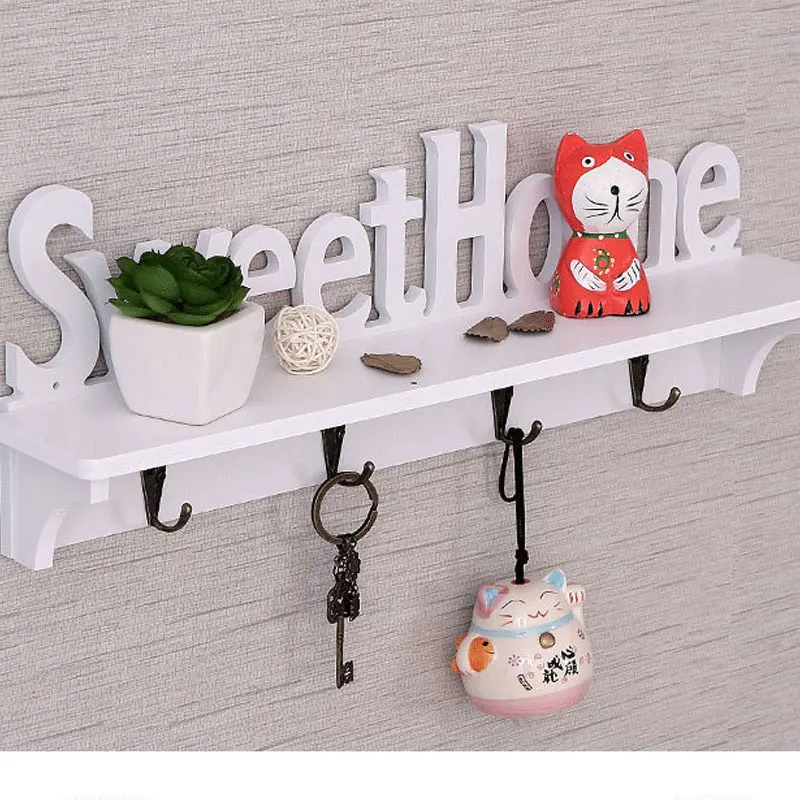 1pc New Magnetic Wall Key Holder Rustic Style Letter SweetHome Storage Organizer Home Things Hanger