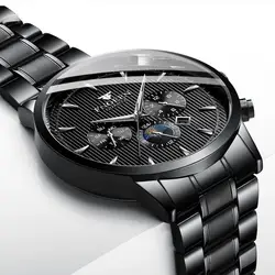 Черные часы мужские Студенческие Спортивные кварцевые часы водостойкие модные немеханические часы Новые мужские часы