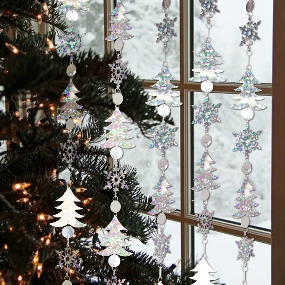 Shimmering Christmas Hanging Garland Christmas Tre...
