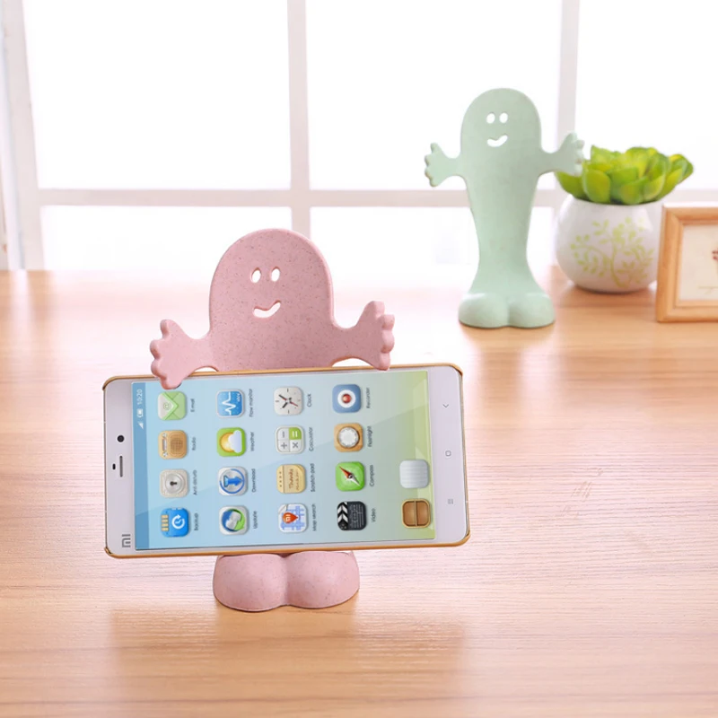 

Mobile phone holder Cartoon Desktop phone seat Flat bracket lazy board Support Creative Wheat stalk bedside Mobile Phone base