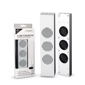 

30 pcs Cooling Fan with 3 High Speed Fans & Double USB Ports for Xbox One Slim Console