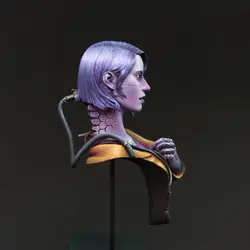 1/12 73 мм научной фантастики женщина-воин Бюст Игрушка Смола модель миниатюрный комплект Unassembly Неокрашенный