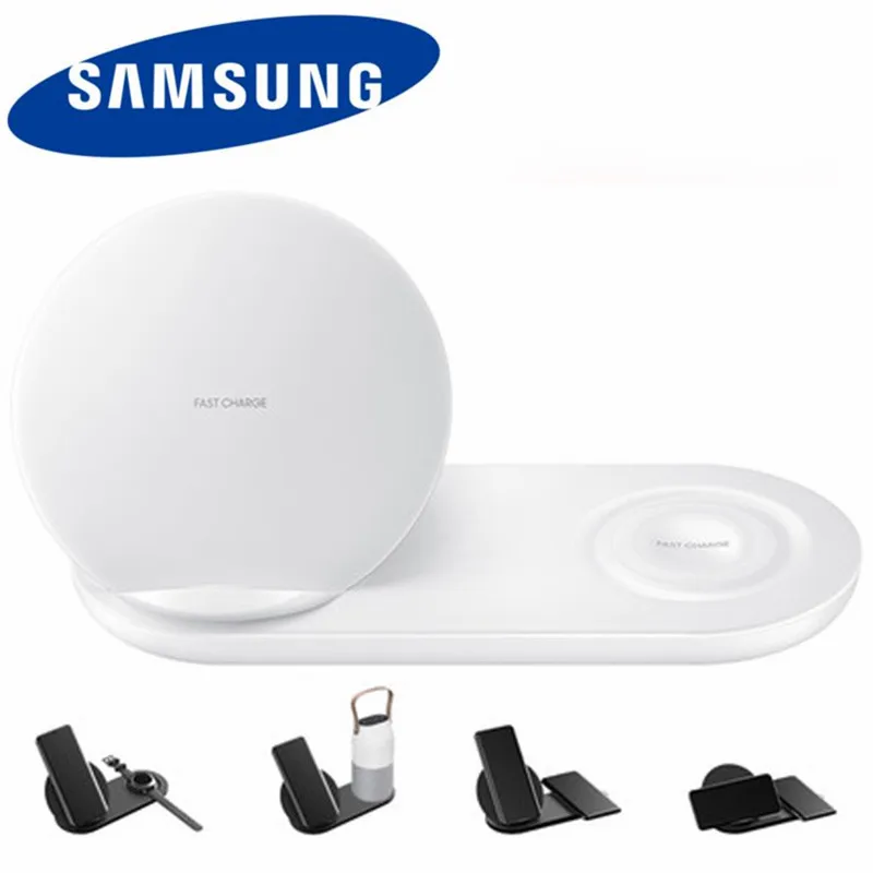 

Original Samsung Wireless Charger qi 2 IN 1 Dual Fast Charging Base For Galaxy S8 S9 S10 Plus xiaomi 9 iphone 8 plus x xr xs max