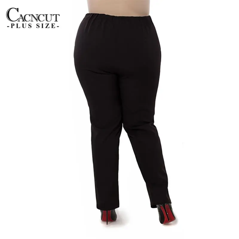 CACNCUT Весенние Новые повседневные брюки с высокой талией больших размеров для женщин, однотонные свободные длинные женские брюки, Летние шифоновые брюки 6XL