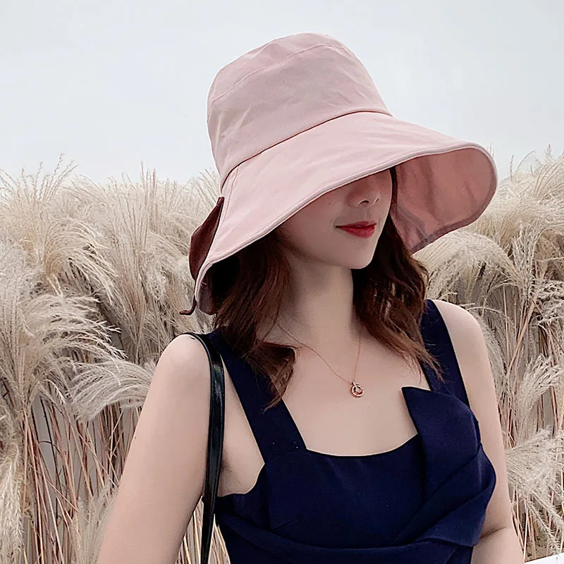 sun hats for women summer hat women beach hat summer women bucket hat bow  (32)