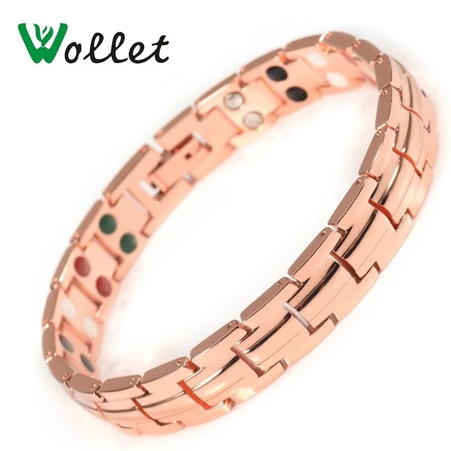 Wollet Jewelry Copper Magnetic Bracelet Bangles For Women Healthy Wollet Jewelry Copper Magnetic Bracelet Bangles For Women Healthy Bio Energy Germanium Tourmaline Ion Infrared