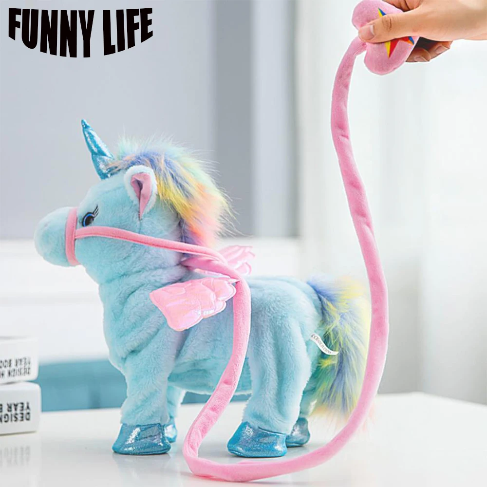 

Walking singing unicorn toys for children 35cm electric plush toy Stuffed Animal children Kids baby boy girl toy