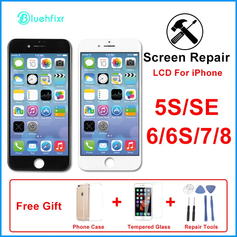 Экран без битых пикселей для iPhone 6 S Plus 5S SE 7 8 ЖК дисплей с сенсорным экраном