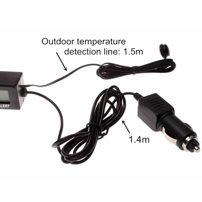 Car Orange/Blue LED Backlight Digital Thermometer Clock Indoor/Outdoor Temperature Voltage Meter with Car Cigarette Socket Car Orange/Blue LED Backlight Digital Thermometer Clock Indoor/Outdoor Temperature Voltage Meter with Car Cigarette Socket