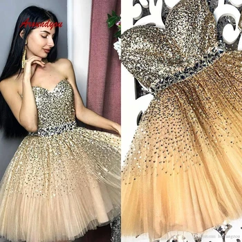 

Sexy Luxury Short Homecoming Dresses Plus Size Mini Semi Formal Graduation Cocktail Prom Party Dresses