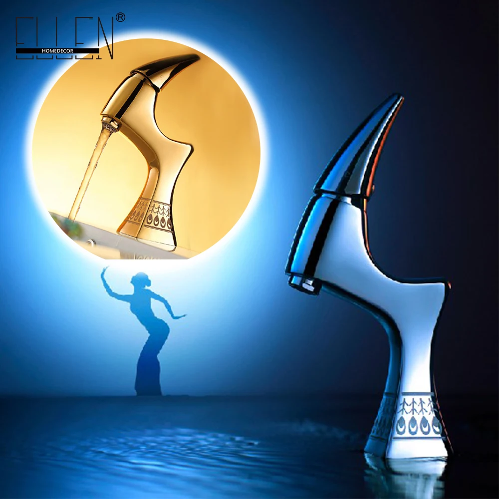 

Bathroom Gold Faucet Hot and Cold Tap in Bathroom Sink Basin Faucet Wash Basin Mixer