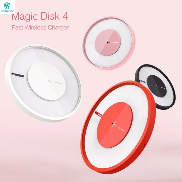 NILLKIN Magic Disk 4 Fast Charger For iPhone X XS Max XR iPhone 7 8 Plus Qi Fast Wireless Charger For Samsung S8 Plus/Note 9 8 NILLKIN Magic Disk 4 Fast Charger For iPhone X XS Max XR iPhone 7 8 Plus Qi Fast Wireless Charger For Samsung S8 Plus/Note 9 8