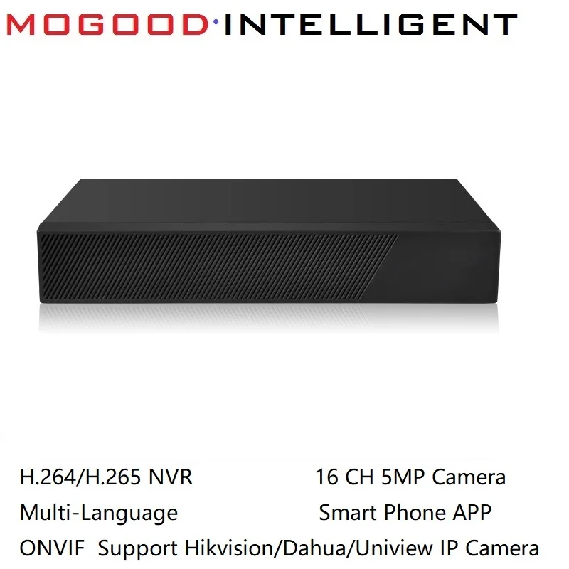 

MoGood Multi-language ONVIF NVR for Hikvision Dahua IP Camera 16CH 5MP 4MP 3MP 1080P IP Camera CCTV NVR Support Smart Phone App